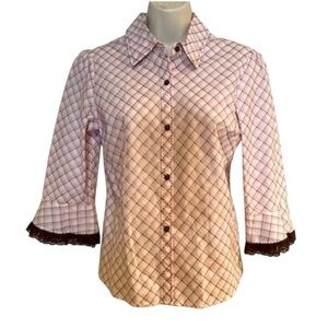 Anthropology Odille cotton woven blouse